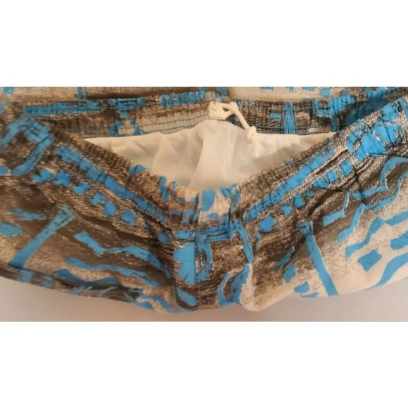 Vintage Newport BLUE Men's 90s Swim Trunks Blue - Picture 11 of 12